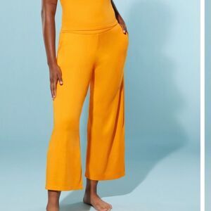 Yitty by Lizzo body butter wide leg pant mimosa size M Gold Orange